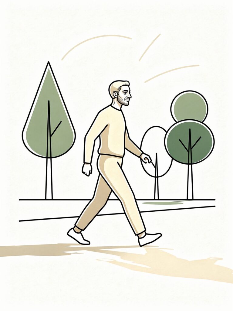 Mann in Bewegung